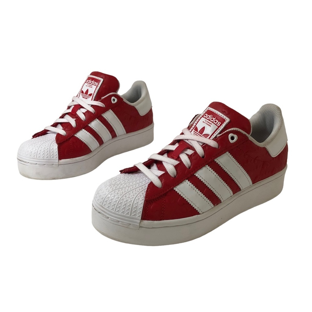 Adidas Superstar Bold Heart Embossed Scarlet Size 6 2020
